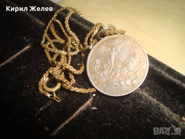 ПОЗЛАТЕН СТАРИНЕН ДВУСТРАНЕН МЕДАЛЬОН с ПОЗЛАТЕНА ВЕРИЖКА МНОГО РЯДЪК 24423, снимка 8 - Антикварни и старинни предмети - 33958027