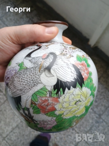 Красива керамична ваза-7, снимка 2 - Антикварни и старинни предмети - 52581624