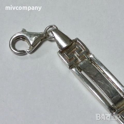 Сребърна гривна 15.30гр.22см., снимка 2 - Гривни - 53576864