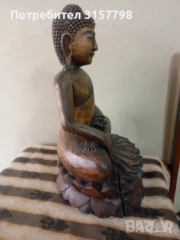 Дървена статуетка - Буда, снимка 8 - Статуетки - 50429302