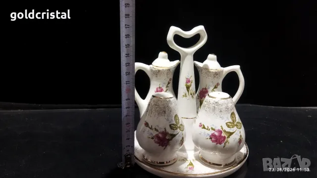 полски порцелан комплект за подправки за маса , снимка 3 - Антикварни и старинни предмети - 16716702