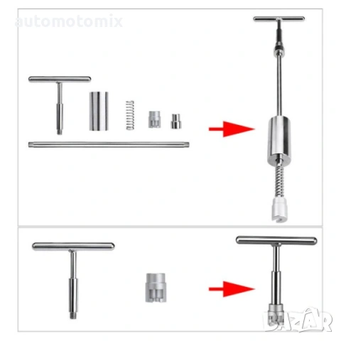 Комплект за изправяне на вдлъбнатини с мини обратен чук - 267157, снимка 10 - Аксесоари и консумативи - 53371533
