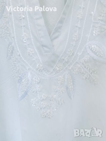 Много красива бяла блуза B. JOUNG, снимка 3 - Корсети, бюстиета, топове - 41622222