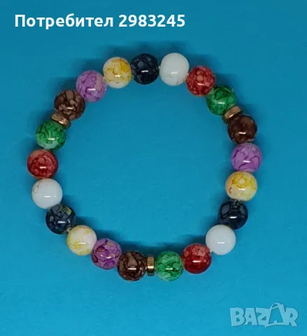 Гривна с цветни мъниста , снимка 5 - Гривни - 50028468