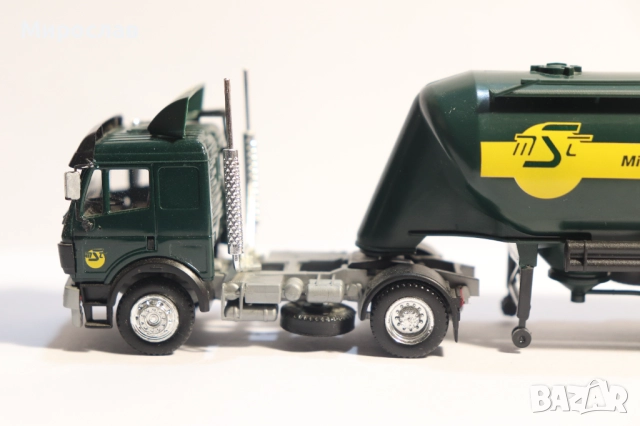 HERPA H0 1/87 MERCEDES BENZ СИЛОЗ ЦИСТЕРНА КАМИОН МОДЕЛ, снимка 2 - Колекции - 52711337