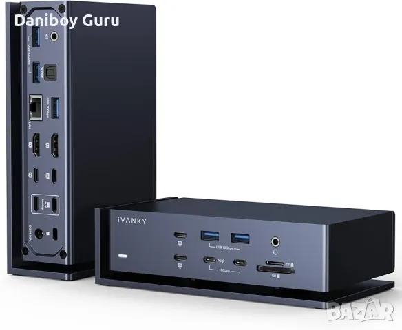 iVANKY FusionDock Max 1 Съвместим с Thunderbolt 4, докинг станция за монитор 20-в-1 Quad 6K@60Hz, 40
