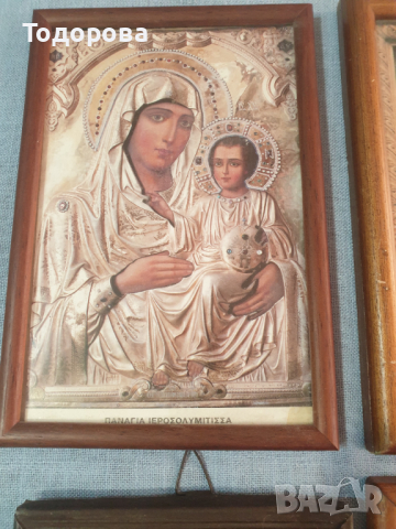 Лот 1- стари домашни икони - 4 броя, снимка 2 - Антикварни и старинни предмети - 44629193