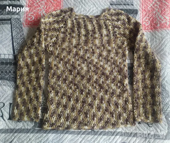 ръчно плетена блуза, снимка 2 - Блузи с дълъг ръкав и пуловери - 48176015