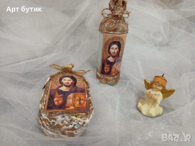 Арт комплект в бароков стил за Св.Кръщение, модел “Исус Христос“ , снимка 13 - Декорация - 52739519