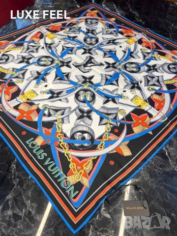 Дамски Шалове - Коприна ⚜️ Louis Vuitton , снимка 4 - Шалове - 53021273