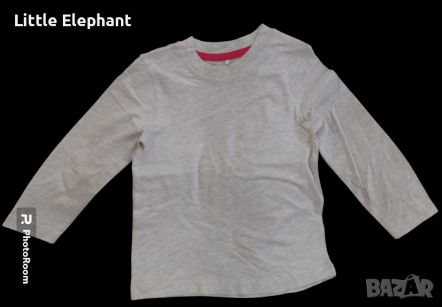 Блузка с дълъг ръкав за 2-3 год момченце светло сива,Англия/нова