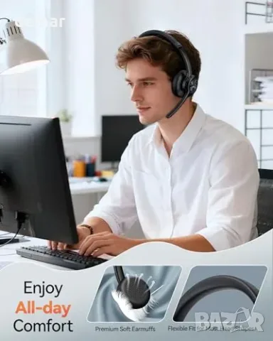 TechRise Bluetooth 5.2 слушалка с микрофон и 50 часа работа, снимка 7 - Други стоки за дома - 56330052