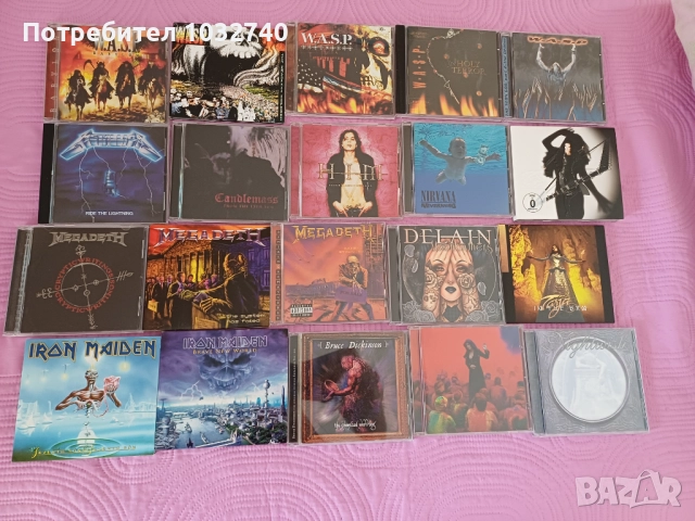 Дискове CD метал/рок като нови - Iron Maiden, Megadeth, WASP, Nirvana, Metallica, Tarja и др., снимка 1