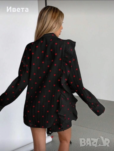 Дамски костюм комплект ( сърца ), снимка 2 - Костюми - 52818050