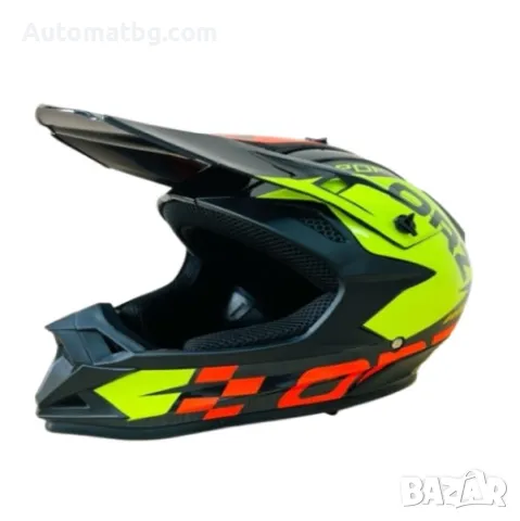 Кросова каска Automat, За мотор, Атв, Велосипед, S, M и L размер, Черно с оранжево, снимка 2 - Аксесоари и консумативи - 47560213