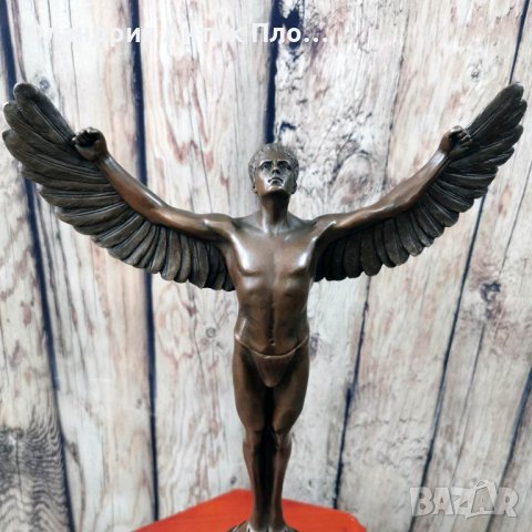 Бронзова статуетка - Икар , снимка 5 - Статуетки - 41263303