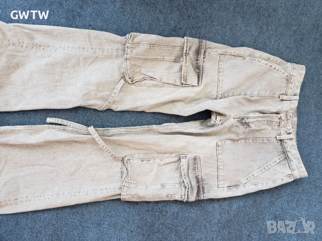 Zara карго сиви дънки, снимка 5 - Дънки - 53401495