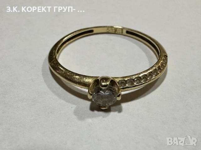 Златен пръстен 14к, 1,10гр