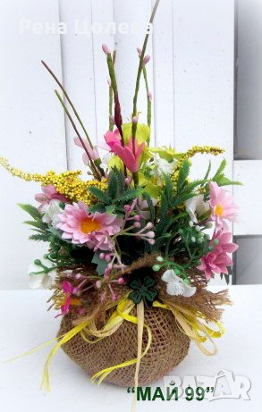 Пролетни цветя в зебло, снимка 4 - Подаръци за жени - 39734211