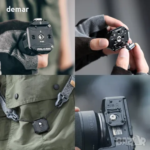 FALCAM F38 комплект за бързо освобождаване, многодупков адаптер за монтиране на камера, снимка 8 - Чанти, стативи, аксесоари - 49826354