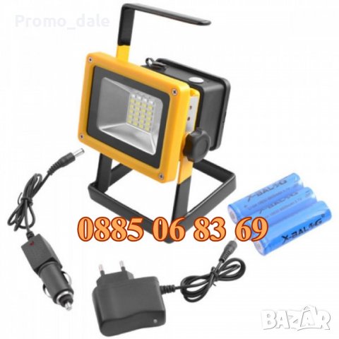 LED фенер с три режима, LED прожектор 100W, аварийна лампа, снимка 4 - Прожектори - 39610513
