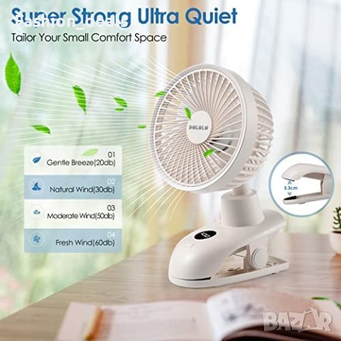 Нов Преносим вентилатор за дом, офис, пътуване къмпинг с USB, снимка 3 - Други стоки за дома - 40703490