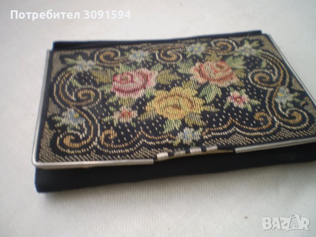 19ти век портмоне несесер ръчна  многоцветна бродерия, снимка 5 - Антикварни и старинни предмети - 41830400