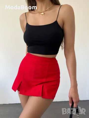 Черен дамски кроп топ 