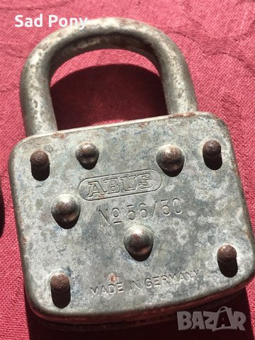ABUS 56/50 стар немски катинар , снимка 2 - Антикварни и старинни предмети - 42594603