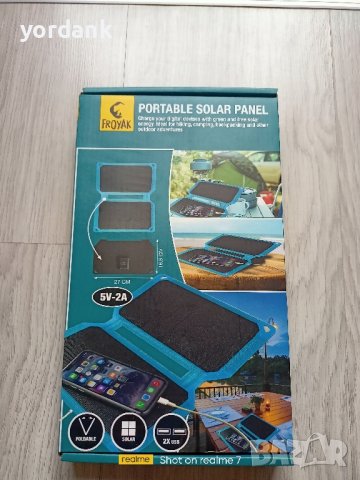 Преносим соларен панел Froyak 10W, снимка 3 - Къмпинг осветление - 42014742