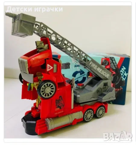 Камион Пожарна Трансформър изтрелва вода, снимка 2 - Коли, камиони, мотори, писти - 48657563