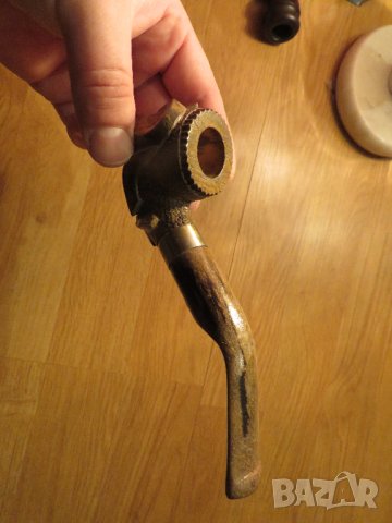 Красива Старинна колекционерска лула с дърворезба  - красива старинна ръчна изработка за ценители и , снимка 2 - Лули - 39876255