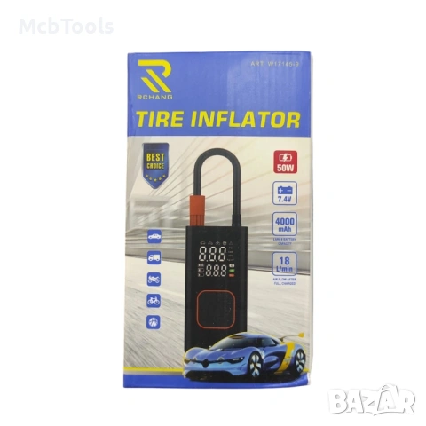 Безжичен дигитален компресор за гуми 4000mah, 150PSI, Презареждаем, снимка 4 - Аксесоари и консумативи - 53461903