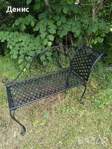 пейка метална черна 25487, снимка 4 - Градински мебели, декорация  - 50325823