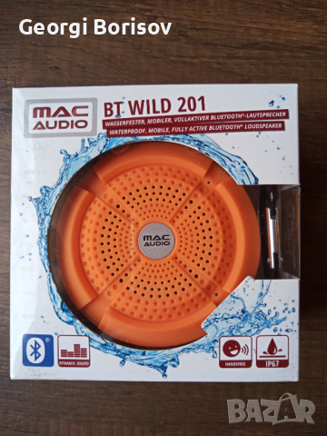 Водоустойчиви MAC Audio BT Wild 201 сиви и оранжеви, снимка 3 - Bluetooth тонколони - 44810825