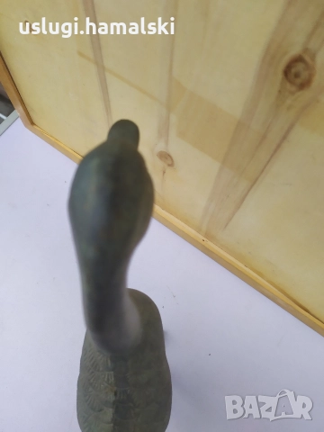 Голяма стара бронзова статуетка/фигура, снимка 7 - Антикварни и старинни предмети - 52963868