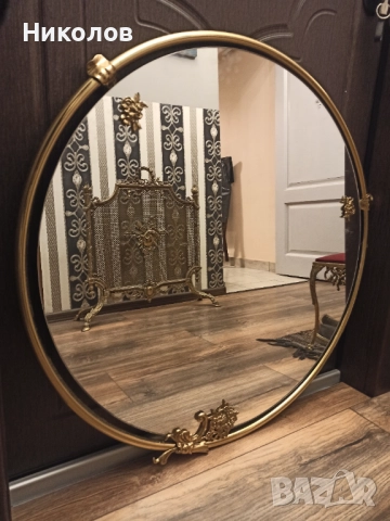 Огледало Art Deco, месинг, снимка 4 - Антикварни и старинни предмети - 52787538