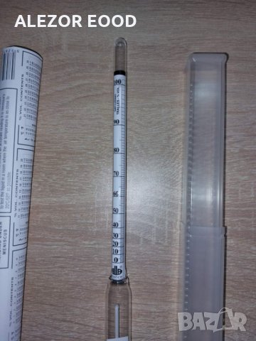 Хоби спиртомер 0 до 100 %, Вграден термометър, дължина 335мм, 20204087, снимка 6 - Други стоки за дома - 35764564