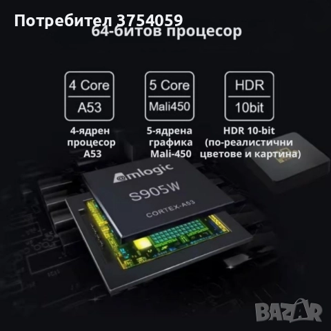 D9Q Mini Smart TV Box Android 4K Ultra HD мултимедиен плейър, снимка 3 - Части и Платки - 51646365