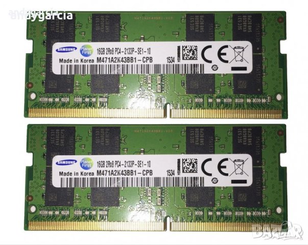  32GB DDR4 KIT 2400mhz 2133mhz Samsung Kingston (2x16GB DDR4) sodimm PC4 17000 19200 , снимка 2 - RAM памет - 40096940