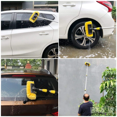 Четка за почистване с телескопична дръжка 3 метра, снимка 2 - Аксесоари и консумативи - 53073405