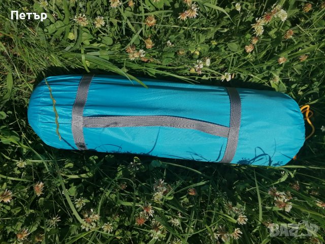 Продавам чисто нова синя много лека двуслойна палатка с алуминиеви рейки и два входа , снимка 15 - Палатки - 41573471