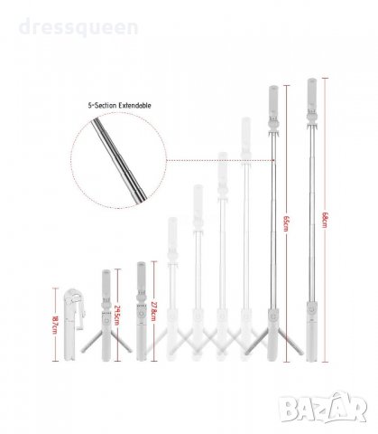 0869 XT-02 XT-09 Селфи стик трипод за телефон , Статив, Bluetooth дистанционно , снимка 8 - Селфи стикове, аксесоари - 34230380