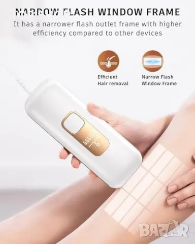 Нов IPL Епилатор с 9 Нива 999,900 Импулса обезкосмяване тяло жени мъже, снимка 4 - Тримери - 49239203