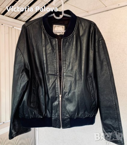 Кожен бомбър CONCEPTS овърсайз, снимка 4 - Якета - 38612754