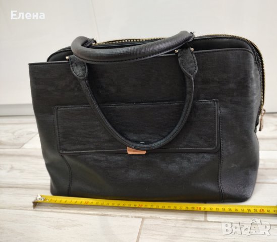 Черна дамска чанта Zara, снимка 2 - Чанти - 41019102