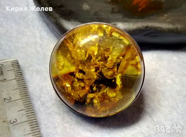 ВЕЛИКОЛЕПЕН СРЕБЪРЕН ПРЪСТЕН СРЕБРО ВИСОКА ПРОБА с ОГРОМЕН БАЛТИЙСКИ 100% НАТУРАЛЕН КЕХЛИБАР 42000, снимка 14 - Пръстени - 49913259