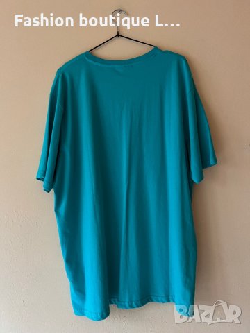 Светло синя широка тениска XL размер 100% памук 🩵, снимка 5 - Тениски - 44326868