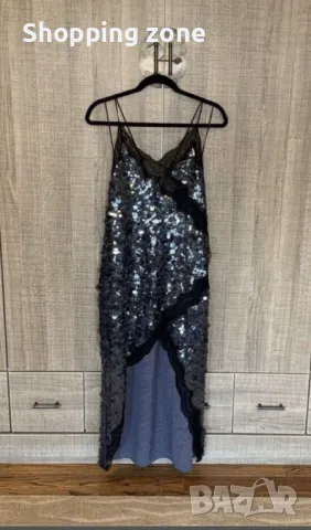 Вечерна парти рокля Zara с пайети, снимка 4 - Рокли - 48918639