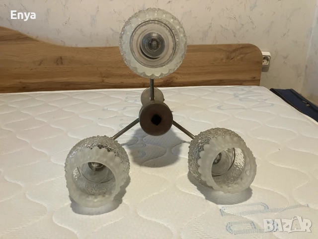 Полилей тройка (3-ка) ( с 3 гнезда ), снимка 5 - Лампи за таван - 50634574